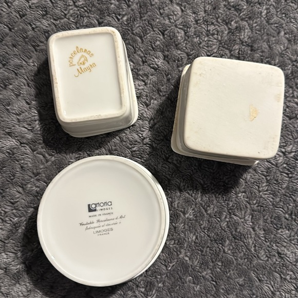 Vintage from France /three ceramic boxes 💐 - Picture 2 of 2